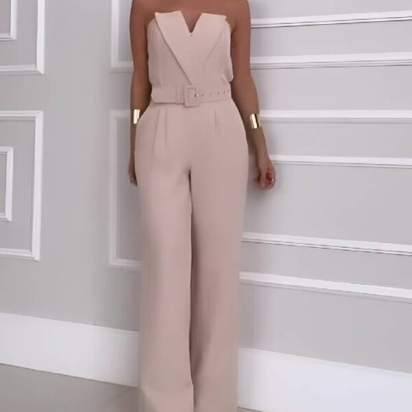 Combinaison beige femme chic - CombiCérémonie