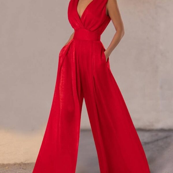 Combinaison femme rouge chic - CombiCérémonie