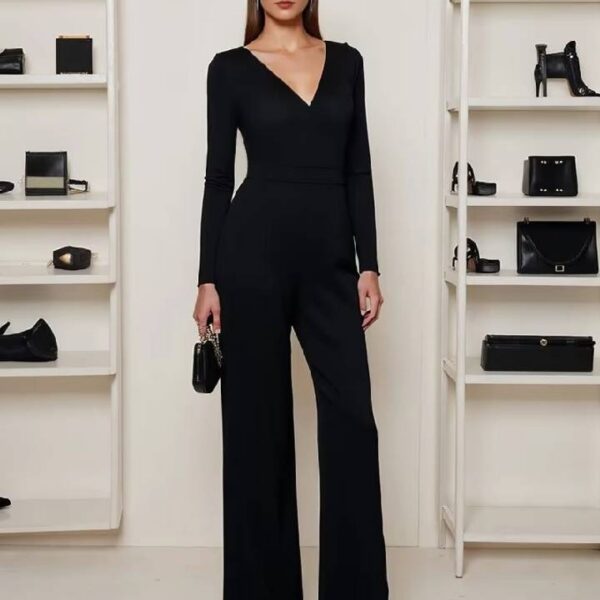Combinaison noire femme manche longue - CombiCérémonie