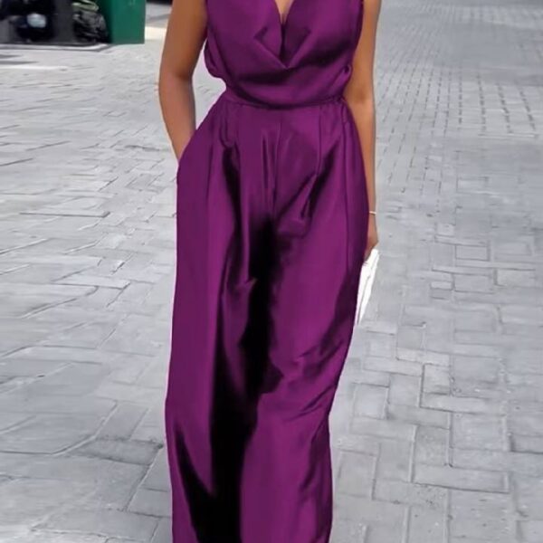 Combinaison pantalon femme violette - CombiCérémonie