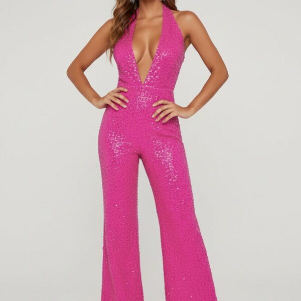 Combinaison chic fushia cérémonie femme   CombiCeremonie
