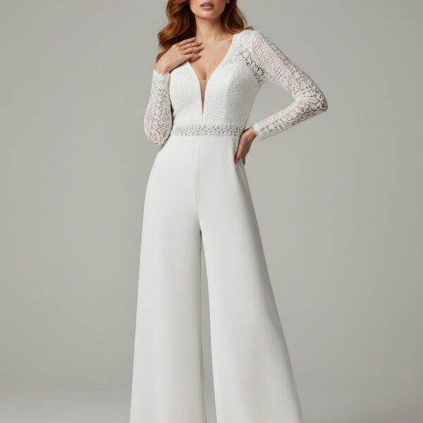 Combinaison mariage blanche femme   CombiCeremonie