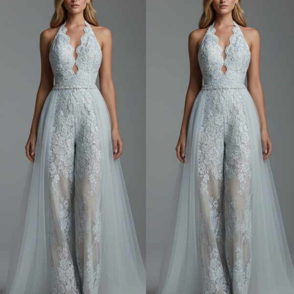 Combinaison mariée avec traîne - alternative robe de mariée