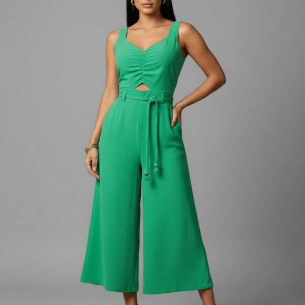 Combinaison verte ete cérémonie femme   CombiCeremonie