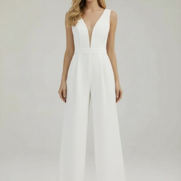 Combinaison blanche femme mariage civil   CombiCeremonie